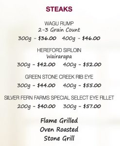 Steak, New Plymouth Restaurant